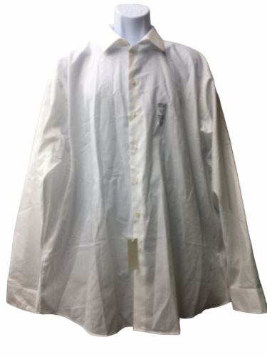 Kenneth Cole Men's Dress Shirt Regular Fit Long Sleeve White 17-17.5 (36/37) XL