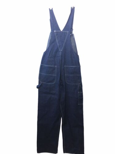 Red Kap Men's Denim Bib Overall Relaxed Fit for Maintenae Works Blue Size 34x34