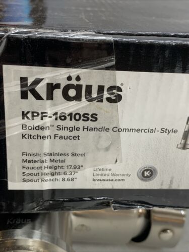 Kraus KPF-1610SS Bolden 18" Pull-Down Spray Kitchen Faucet with Dual-Function Sp