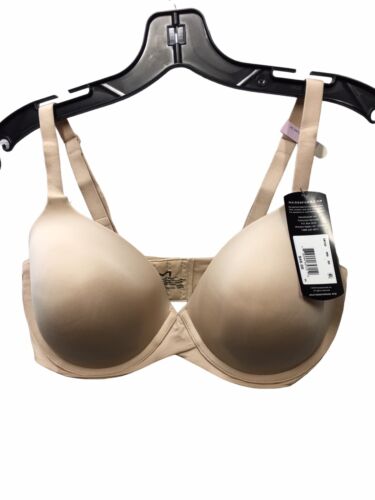 MAIDENFORM DM7543 Beige One Fab Fit Modern Demi T-Shirt UW Bra Size 36D Opaque