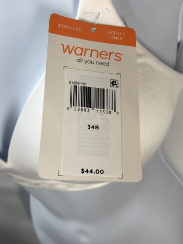 Warners Cloud 9 Wire-Free Contour T-shirt Bra 01269-101 Lightly-lined Size 34B