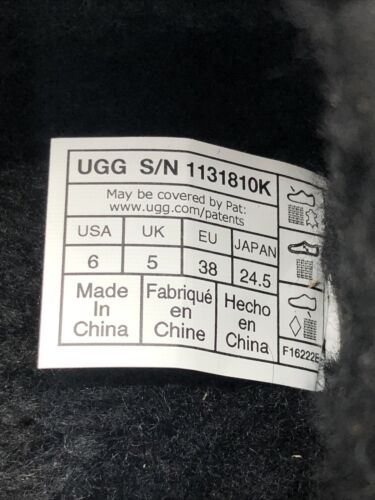 UGG TASMAN LTA MEN SLIPPERS BLACK US 6 / UK 5 / EU 38 / JAPAN 24.5