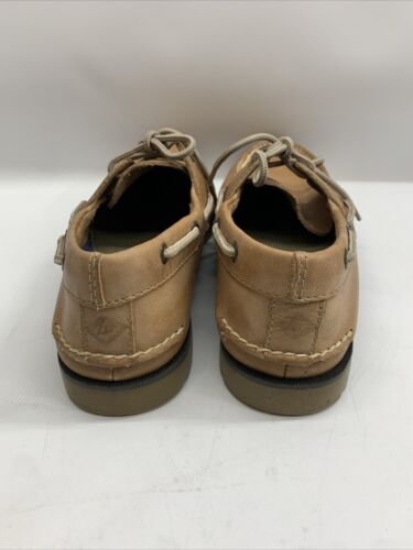 Sperry Top Sider Loafer Sahara 2-Eye Boat Shoes Tan Leather 0777894 Mens Sz 9M