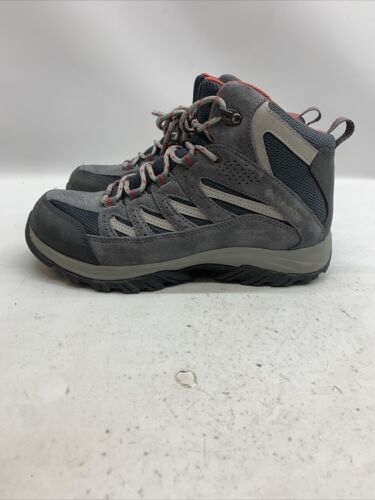 Columbia Crestwood Mid WP Waterproof Hiking  Boots Gray Womens Size 10 Lace-up