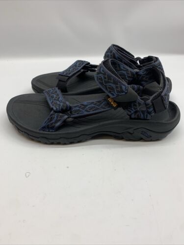 Teva Men's Hurricane 4 Hook+Loop Sport Sandal Black/Blue 1093379 Open Toe Size 8