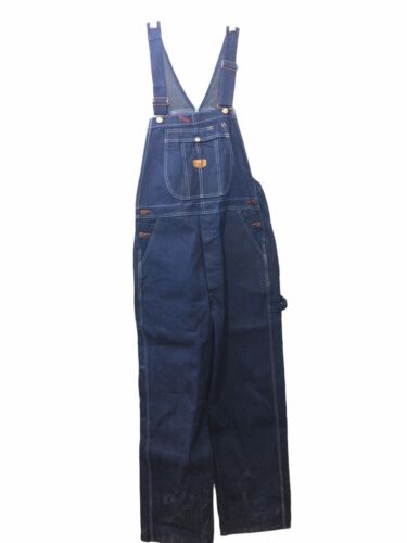 Red Kap Men's Denim Bib Overall Relaxed Fit for Maintenae Works Blue Size 34x34