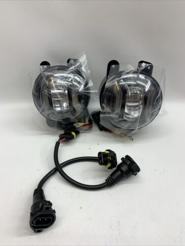 Pair 4 Inch LED Fog Lights Lamp for Jeep Wrangler JK TJ LJ Dodge Journey Charger