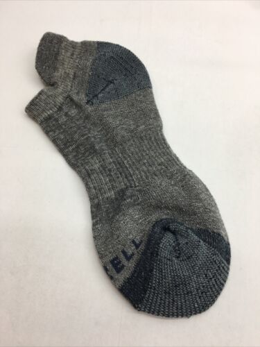 Merrell Mens Wool Blend Cushioned Hiker Athletic Socks Charcoal Sm/M - 3 PACK