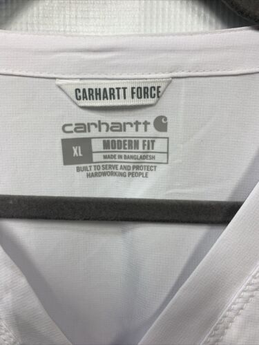 Carhartt Women’s Force Cross Flex Modern White Scrub Top V-neck X Large White