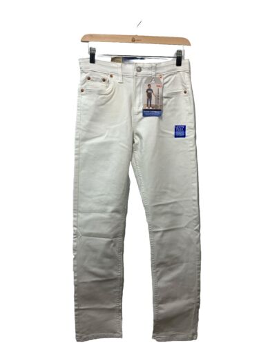 Levi's Boys' 502 Regular Taper Fit Performance Jeans White Long Pants Size 27x29