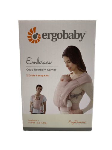 Ergobaby Embrace Cozy Knit Newborn Carrier for Babies Blush Pink Soft & Snug Kit