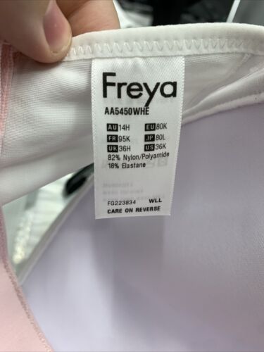 Freya's Offbeat Demi Plunge Moulded Bra Underwired AA5450WHE Size 36K White