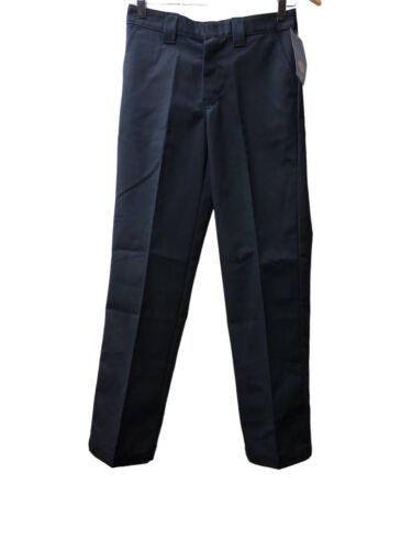 Dickies QP873CH Boys' Dark Navy Slim Straight Long Pant Size 12 with Pockets