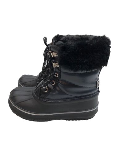 LONDON FOG Girls Size 12 Bell Court Cold Weather Warm Lined Snow Boot Black