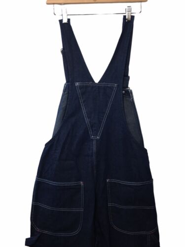 Red Kap Men's Denim Bib Overall Relaxed Fit for Maintenae Works Blue Size 34x34