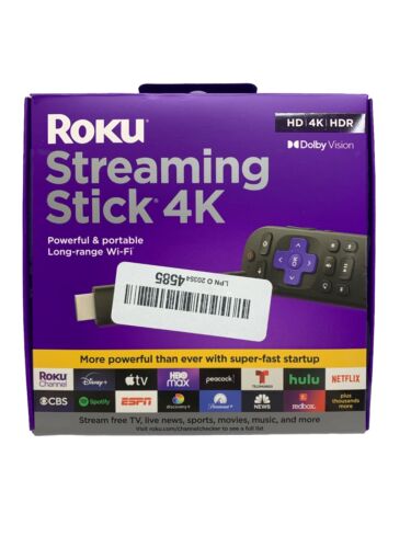 Roku Streaming Stick 4K (2021) 4K/HDR/Dolby Roku Voice Remote and TV Controls