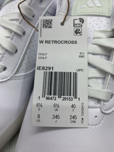 Adidas RetroCross White Crystal Jade Off White Women Spikeless Golf Shoes Size 8