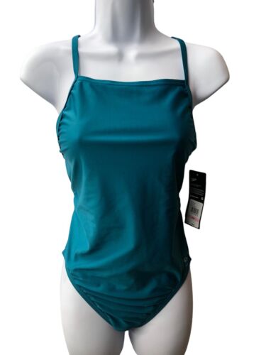 Speedo Women's Swimsuit One Piece Prolt Flyer Back 10/36 Ocean Depths Teal NWT