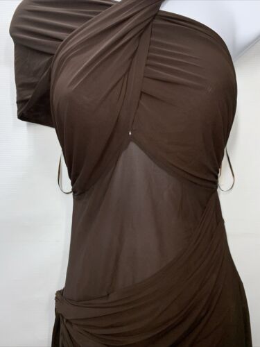 Ronny Kobo Women's Izel Jersey Party Dress Short Brown Size Small Lightweight