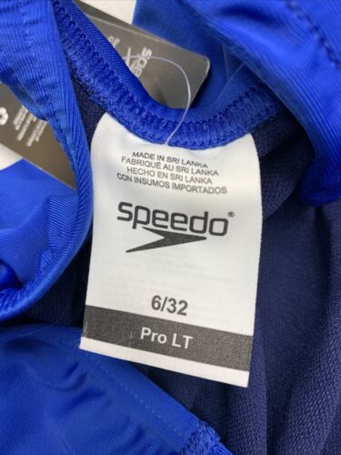 Speedo Swimsuit One Piece Women's Size 6/32 Team Blue Prolt Super Pro Swimwear