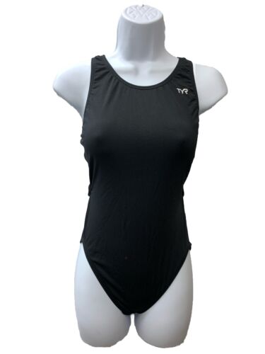 TYR Women's Durafast Max-Fit Black One-Piece Swimsuit MDUR7A Swimwear Size 34