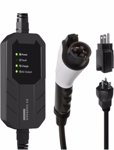 Skysword Ⅱ Level 1-2 EV Charger, 100-240V 16A 25FT Portable EVSE, NEMA 6-20 Plug