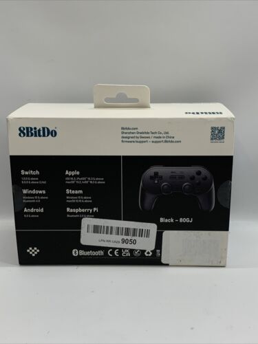 8BitDo SN30 Pro+ Plus Bluetooth Gamepad Black Switch Windows Android Apple Steam