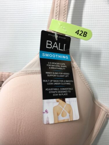 Bali Underwire Bra One Smooth U Ultra Light Convertible Women Size 42B DF3439