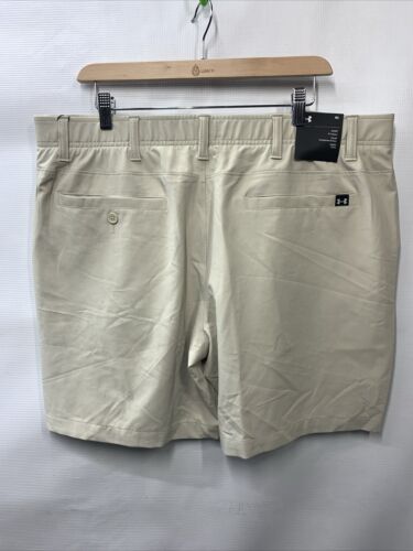 Under Armour Men's Drive 8 Inch Shorts Tan 1388040 Size 40 Durable with Pockets