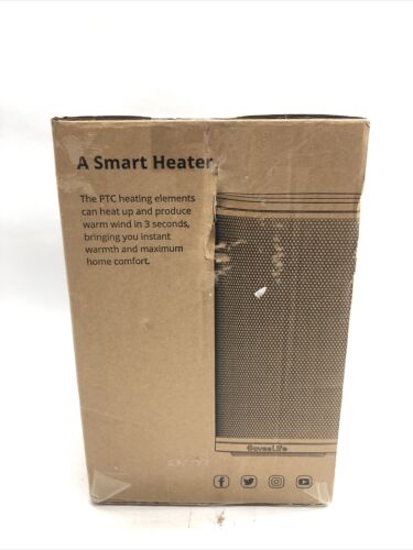 GoveeLife Smart Space Heater - 1500W, Wi-Fi App, Voice Remote, Safe for Bedroom