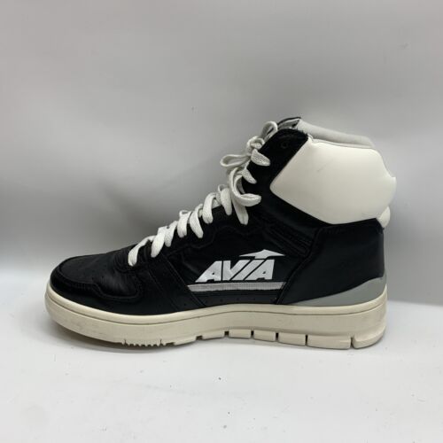 Avia Men's Avi Retro 830 Black Gray White Classic Basketball Shoe Size M11/W12.5