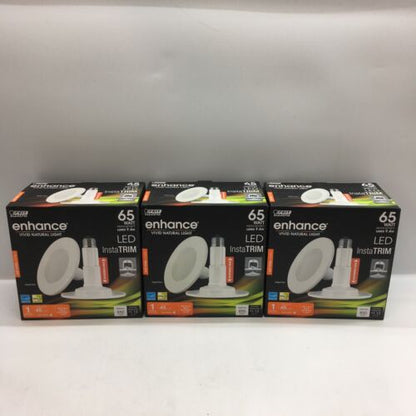 Feit Electric 5/6 in. 65 Watt Equiv LED White InstaTrims Adjustable Neck 3 Pack