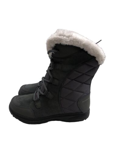 Columbia Women's Snow Boot Ice Maiden II Shale/Dark Raspberry 7.5 Faux Fur Colla