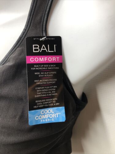 Bali Comfort Revolution ComfortFlex Fit Seamless 2-Ply Wireless Bra Black Medium