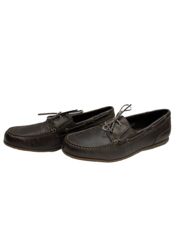 Rockport Malcom Camp Moc CH9884 Mens Brown Wide Loafers Moccasin Shoes 10W