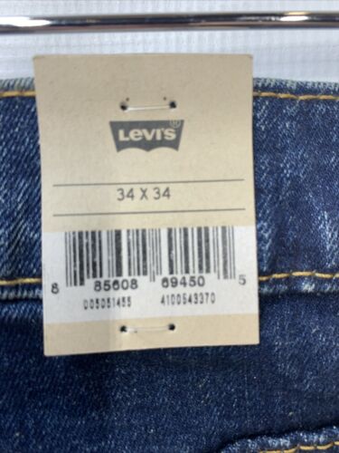 Levi's FLYING BIRD Men's 505 Regular Fit Jeans Size US 34x34 Classic Long Pants