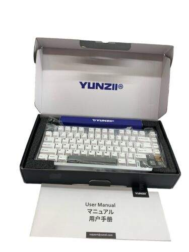 YUNZII AL75 75% Gaming Keyboard,Aluminium Wireless Mechanical Keyboard Hot Swap