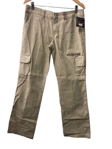 Dickies Pants Women's Relaxed Fit Cargo Pocket Long Pants Desert Sand Size 8