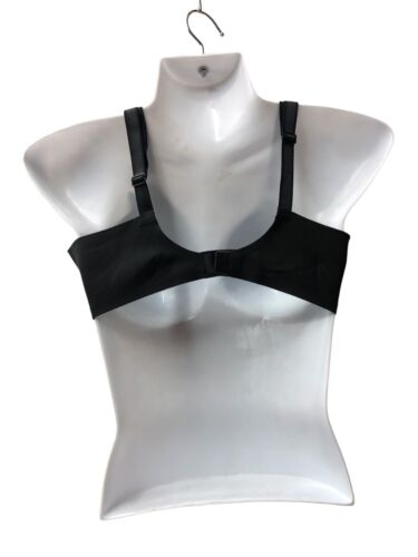 Warner's Women's 36C No Side Wire-Free Bra Black Hook & Eye Opaque Full Coverage