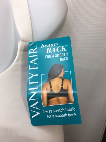 Vanity Fair 76380-0770 Beauty Back Full Figure Underwire Bra Sz 42DD Star White