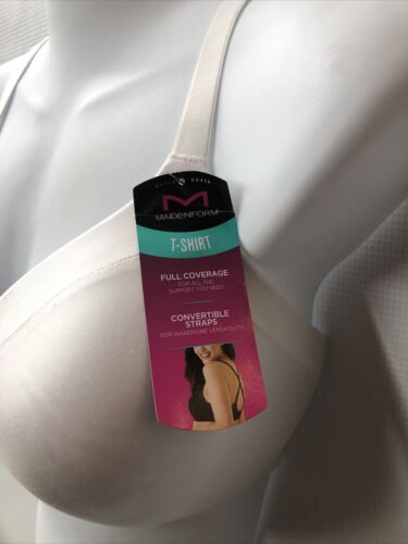 Maidenform Comfort Devotion Extra Coverage T-Shirt Bra White Underwire Size 42B