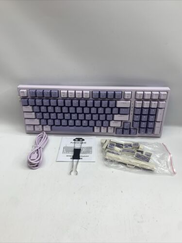 MageGee SKY98 Mechanical Gaming Keyboard, 96% Gasket Hot Swappable Wired Violet