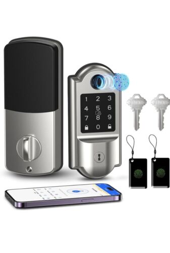 Smart Lock 7-in-1 Keyless Entry Door Lock Fingerprint Door Lock with Touchscren