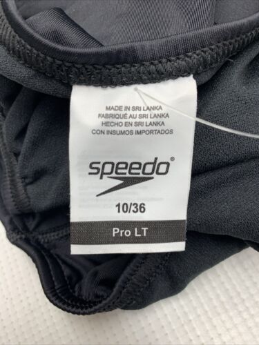 Speedo Women's Size 10/36 Team Black Competition Swim Wear in Solid One Piece