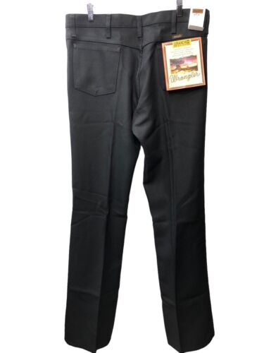 Wrangler Men's Wrancher Dress Jeans Size 36x34 Straight Long Pants Heather Black