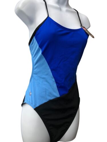 TYR Women's Solid Splices Block Cutoutfit One Piece Swimsuit CBSOL7A Size XL 36