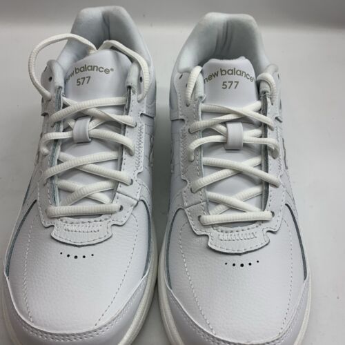 New Balance Women's 577 White WW577WT Walking Shoes Size 8 Lace-up Sneaker