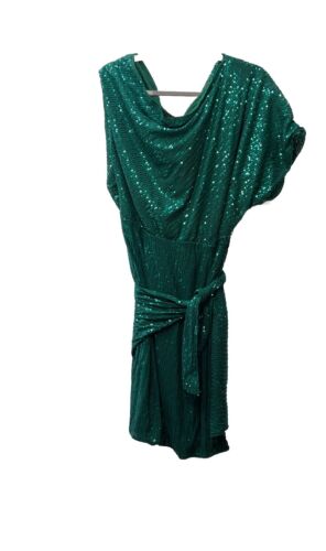 GRACE KARIN Women's Sequin Sparkly Glitter Party Club Dress One Shoulder Ruched