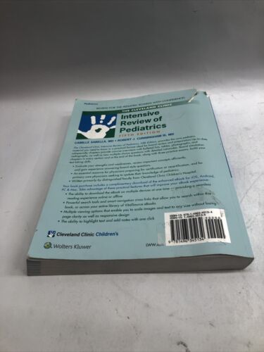 The Cleveland Clinic Intensive Review Of Pediatrics Book By Sabella Camille