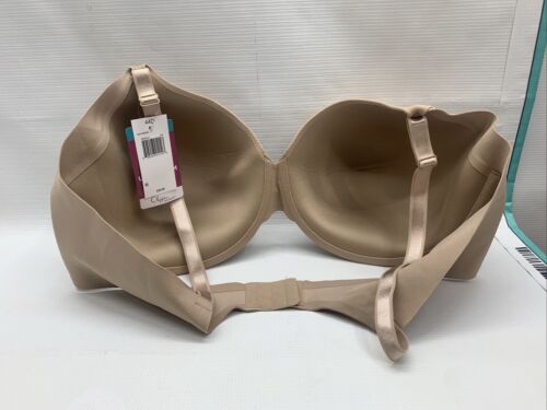 Olga No Side Effects Beige Women's Bra Size Seamless Adjustable Straps Size 44D